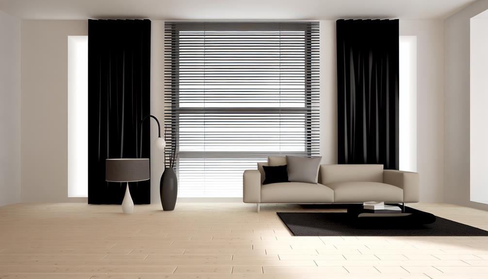 sleek black blinds option